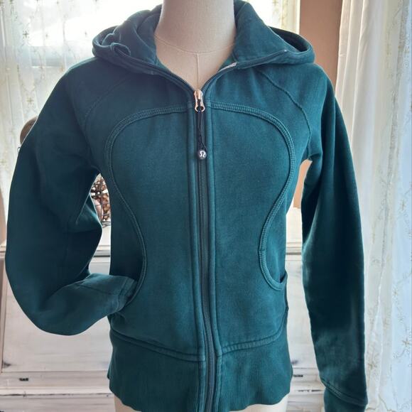 lululemon athletica Tops - Lululemon Scuba Hoodie Teal Green Size 4